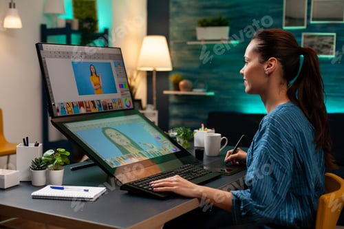 Preview: Photo editing specialist doing editor work with picture
