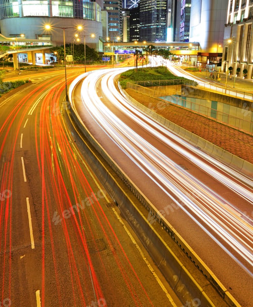 Preview: Highway in Hong Kong at night