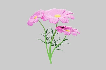 Preview: Pink golf tee flowers