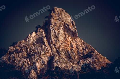 Preview: Mountain peak at sunset