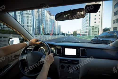Preview: Driving car on city road