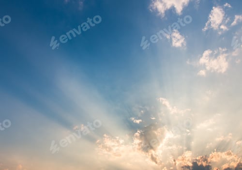 Preview: colorful dramatic sky with cloud at sunset.