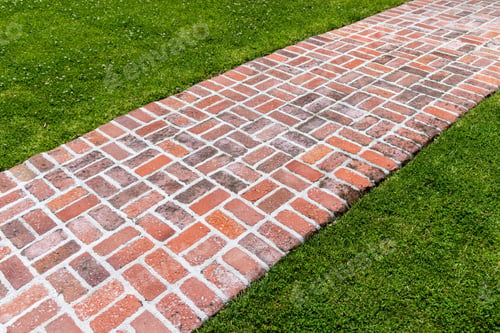 Preview: Texture and detail of a brick footpath