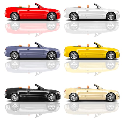 Preview: Collection of Multicolored 3D Modern Cars