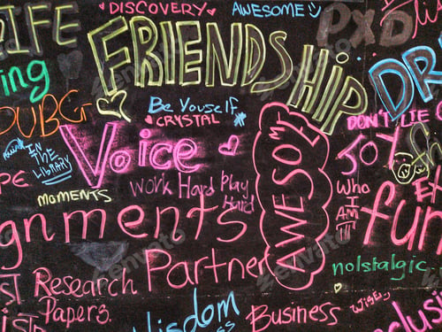 Preview: Multicolored graffiti on an old concrete wall