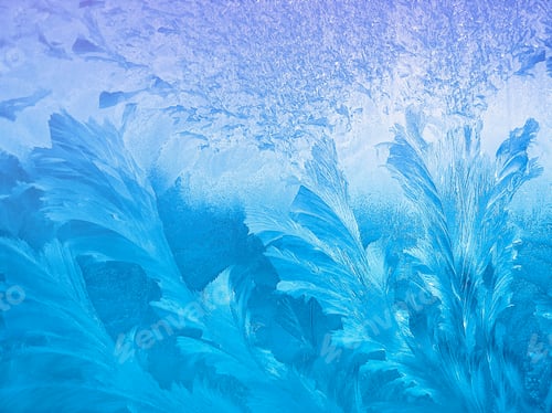 Preview: Beautiful ice pattern, natural winter background