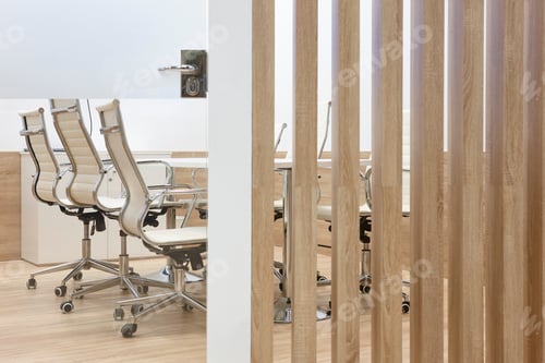Preview: White elegance office meeting room. Professional workplace business environment. Brainstrorming