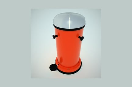 Preview: Cylindrical receptacle with handles and base button