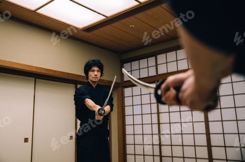 Preview: Samurai training in a traditional dojo, in Tokyo