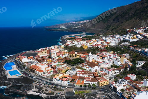Preview: Beach in Tenerife, Canary Islands, Spain.Aerial view of Garachiko in the Canary Islands