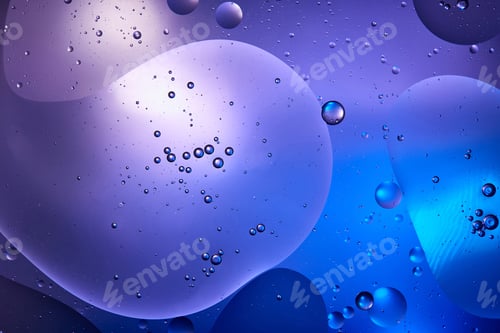Preview: creative abstract blue and purple color background from mixed water and oil
