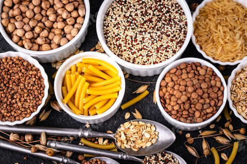 Preview: Various gluten free cereals and groats