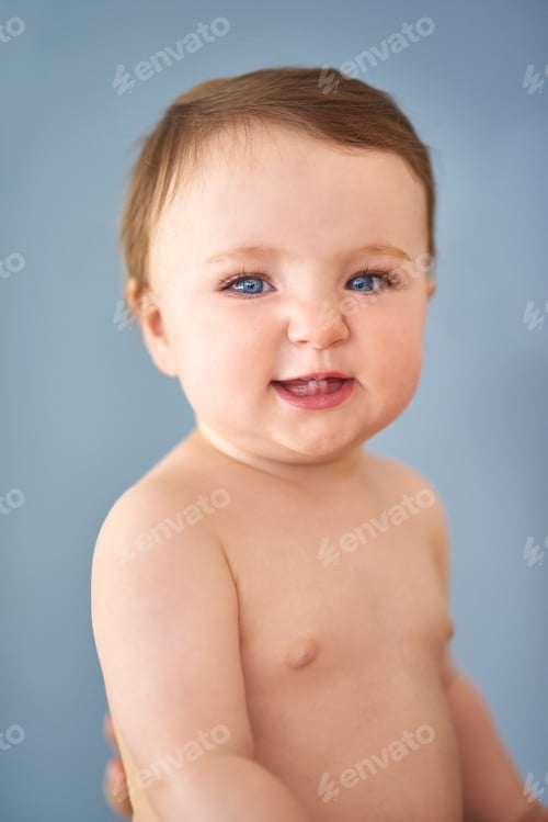 Preview: Oh so cute. Cropped portrait of an adorable baby girl.