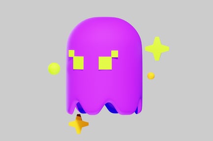 Preview: Vibrant Purple Ghost-Like Character