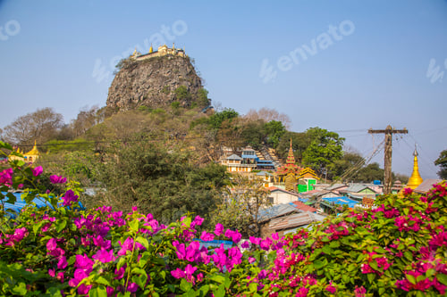 Preview: The top of famous Mount Popa, Myanmar