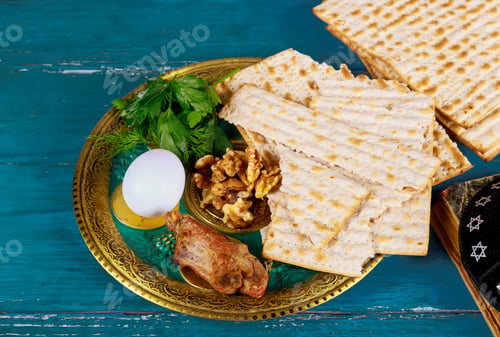 Preview: Jewish traditional holiday of Passover is celebrated through unleavened flatbread a Matzah.