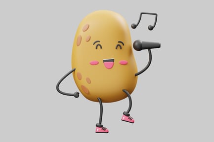 Preview: Singing potato character asset