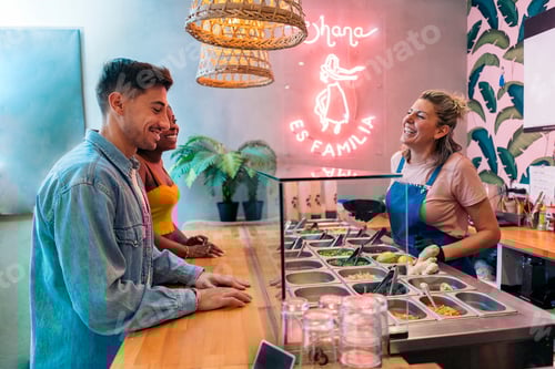 Preview: Happy Clients Ordering Poke Bowl