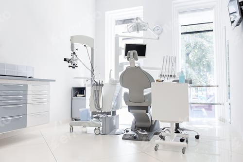 Preview: Interior of new white modern dental clinic office