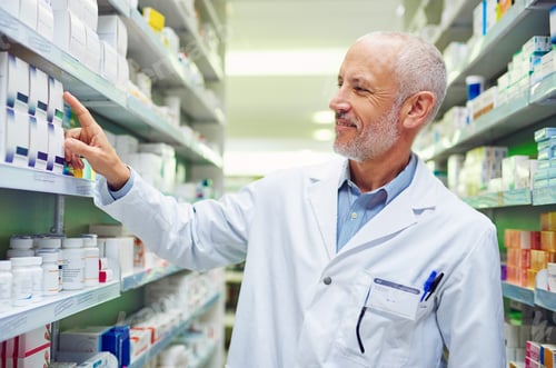 Preview: Shot of a mature pharmacist doing inventory in a pharmacy