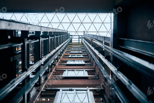 Preview: Open elevator lift shaft