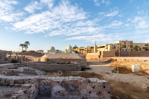 Preview: View of ruins in ancient complex in Luxor, Egypt, traveling, touristic landmak