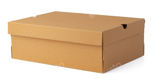 Preview: Brown cardboard box isolated on white background