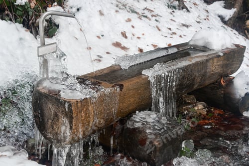 Preview: Frozen water on fresh water drinking supply