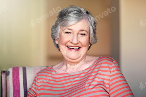 Preview: Facing each day with a positive attitude. Shot of a senior woman relaxing at home.
