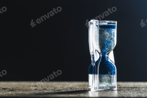 Preview: Hourglass on dark background