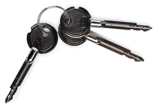Preview: Door keys isolated on white background