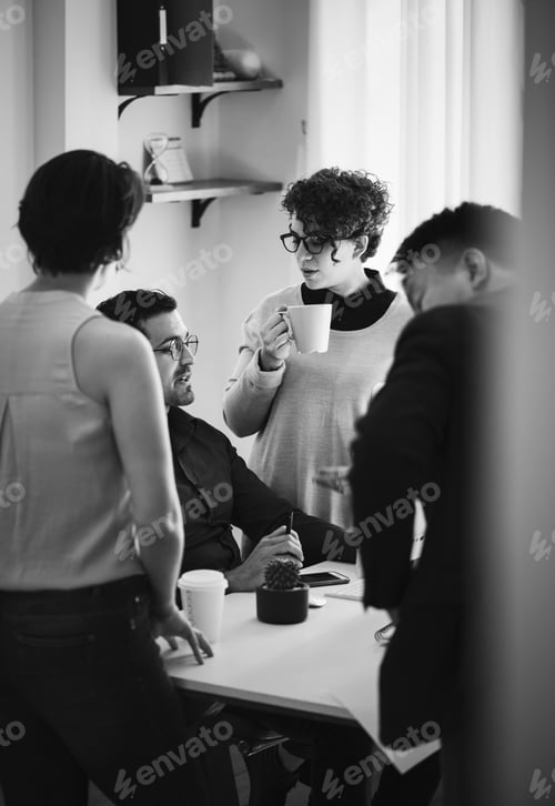 Preview: Co-workers working together