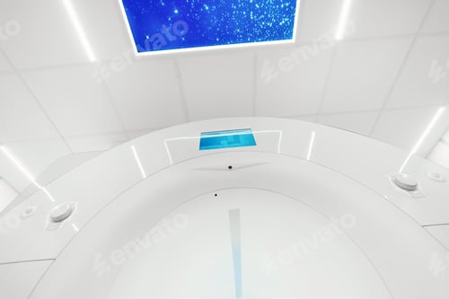 Preview: MRI - Magnetic resonance imaging scan device. MRI scaner room