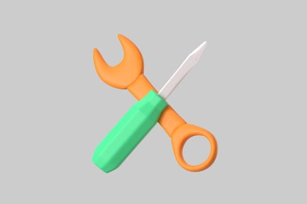 Preview: Stylized Wrench and Screwdriver