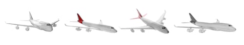 Preview: Set of toy airplanes isolated on white. Banner design