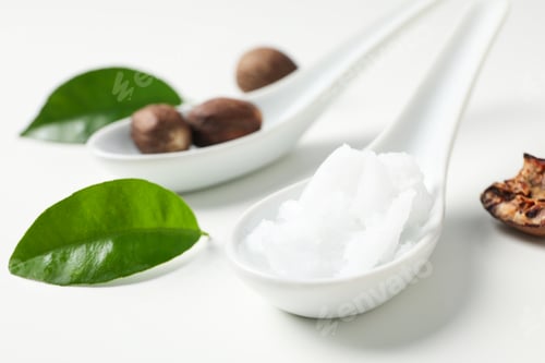 Preview: Concept of skin care cosmetics, Shea butter, close up