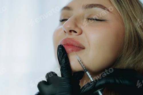 Preview: Precision Lip Enhancement: Professional Injectable Treatment in Progress
