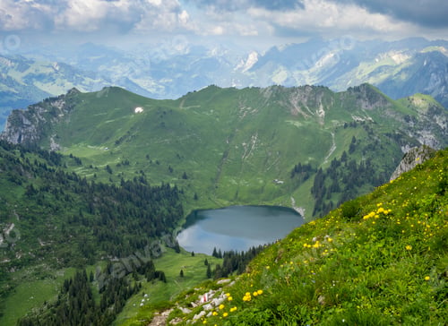 Preview: Oberstockesee lake near Stockhorn mountain peak, Switzerland