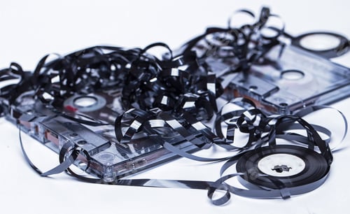 Preview: Close up of magnetic audio tape reel