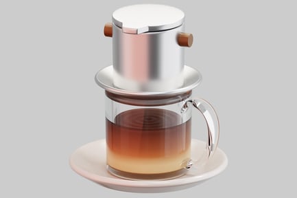 Preview: Vietnamese Filter Coffee Brewing 3D