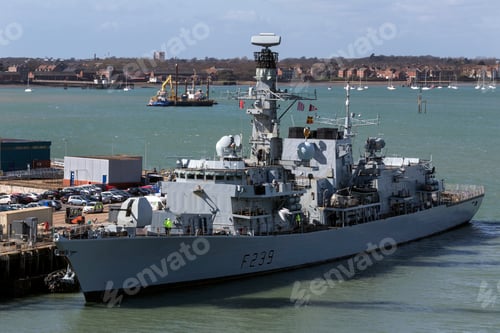 Preview: British Warship - Portsmouth Harbor - United Kingdom