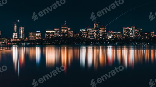 Preview: Mesmerizing view of a beautiful cityscape at night in Boston