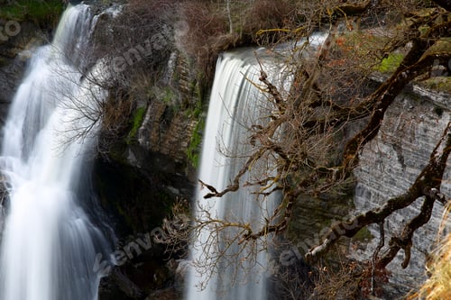 Preview: Autumn tree and waterfall