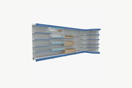 Preview: Multi-compartment wheeled shelving unit with grid arrangement