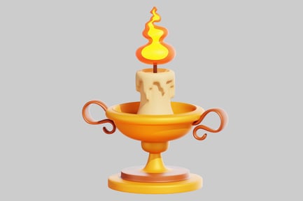 Preview: Stylized trophy with candle