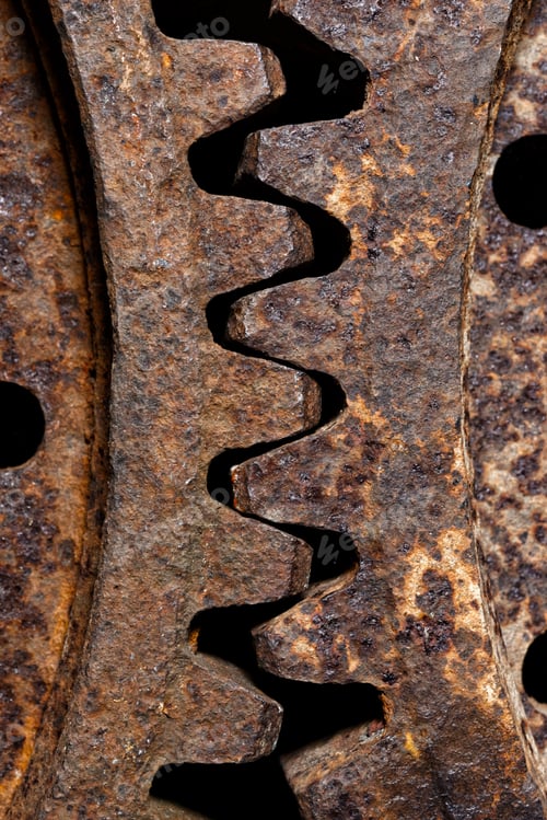 Preview: Old and rusty cogwheels