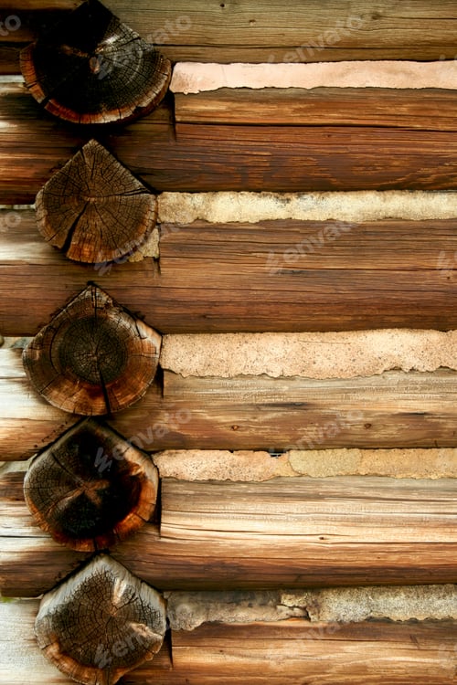 Preview: Log cabin wall background