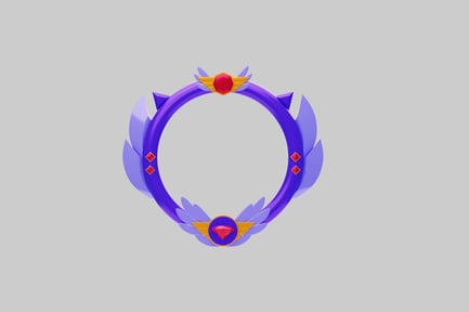 Preview: Construction frame with diamonds and wings