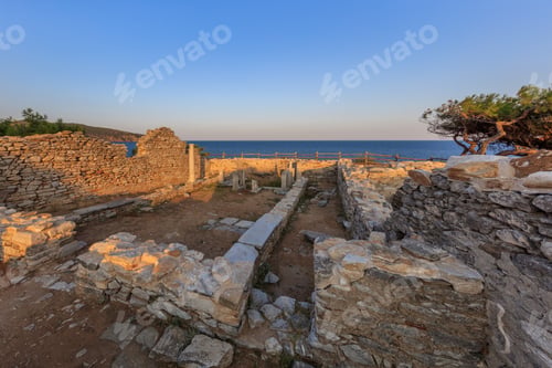 Preview: Ruins of ancient village in Archaeological site of Aliki. Thassos island, Greece