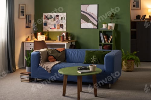 Preview: Living Room Interior Featuring Cozy Sofa and Stylish Home Decor
